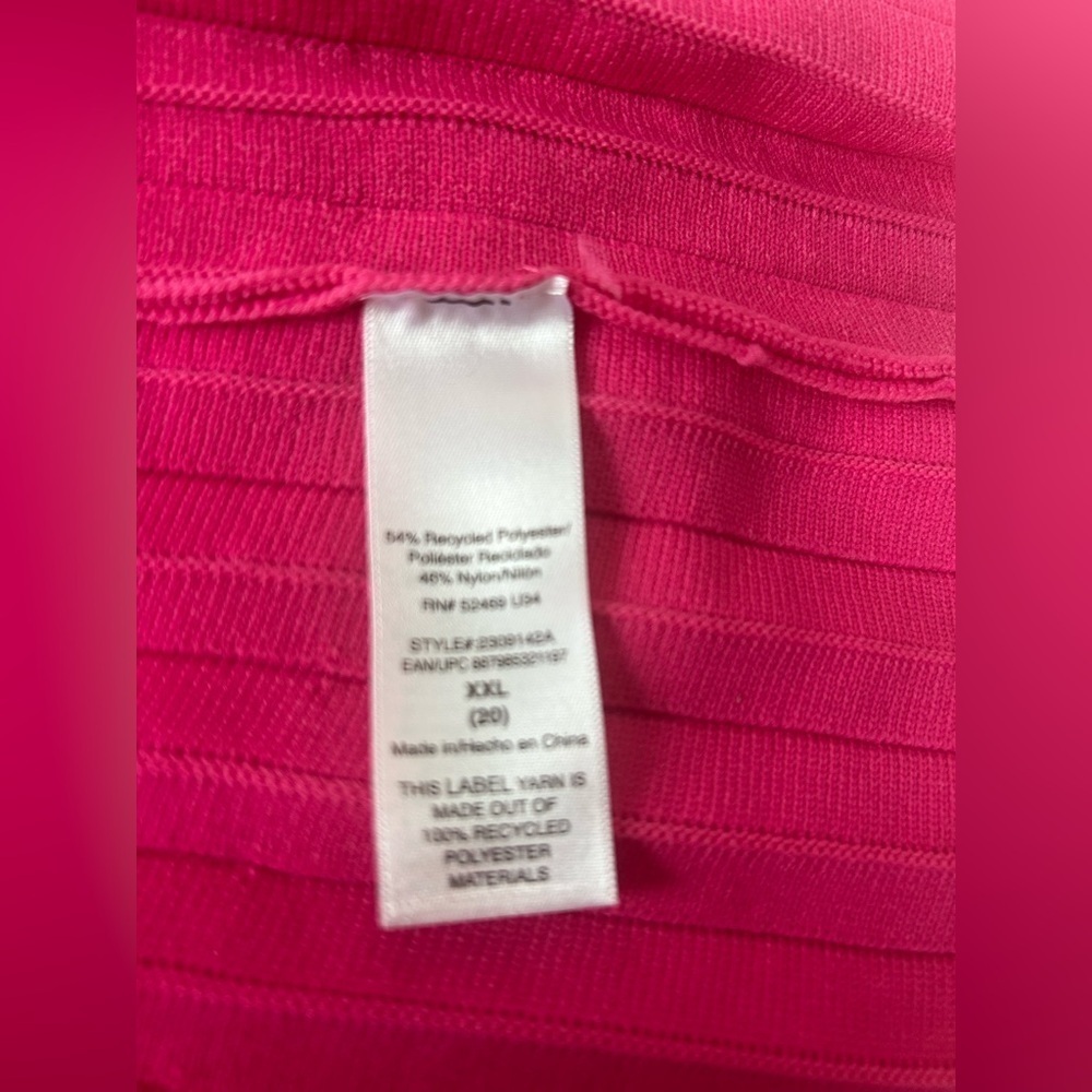 NWOT SCOOP PINK SUNSET SWEATER DRESS Sz.20 CREW NECK, STRIPED, PULLOVER, STRETCH - Picture 3 of 10